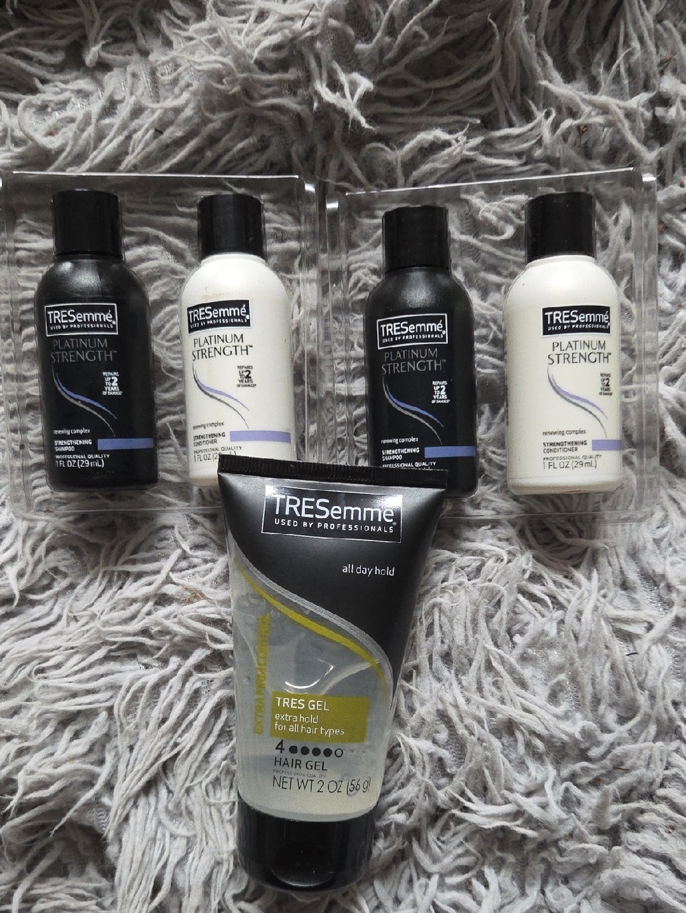 🔥Tresemme' Platinum Shampoo/Conditioner& Gel Travel Hair Care Set -
